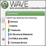 WAVE errors